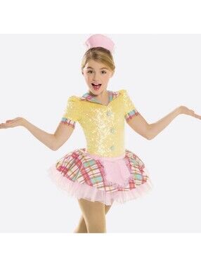 Revolution 9 to 5 Iridescent Sequin Spandex Dance Costume RC20923 Child Medium